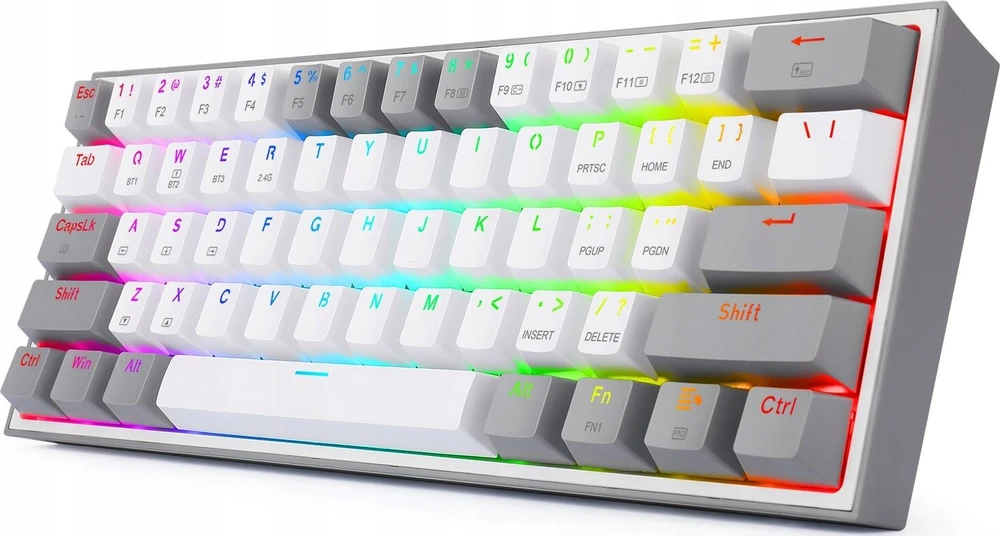 Klaviatūra žaidimams Redragon Fizz Pro K616 Redragon Mechaninė Raudona Switches belaidė mechaninė su pašvietimu balta ir-pilka