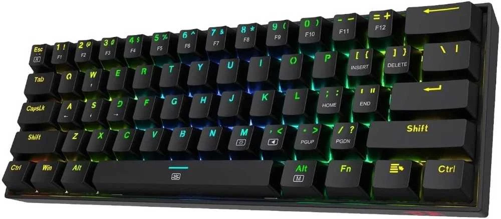 Kompaktiška Mechaninė klaviatūra žaidimams Redragon K630RGB, Red Switch, US išdėstymas