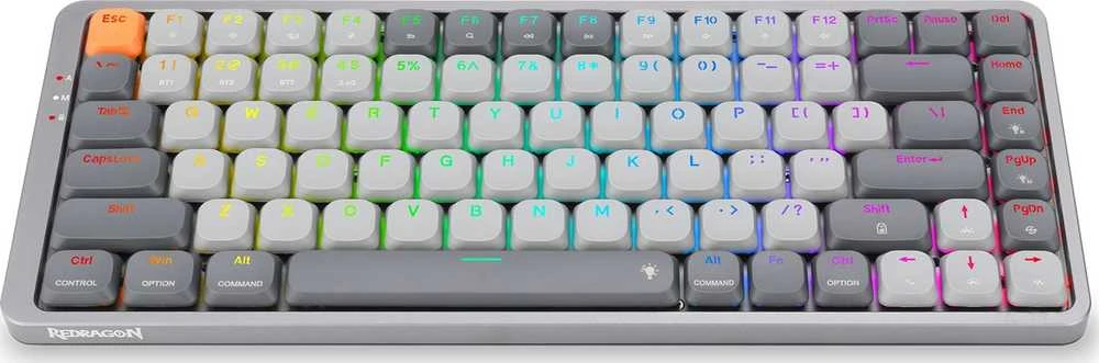 Klaviatūra žaidimams Redragon Azure K652GG-RGB-PRO Redragon Mechaninė Raudona Switches belaidė mechaninė su pašvietimu pilka