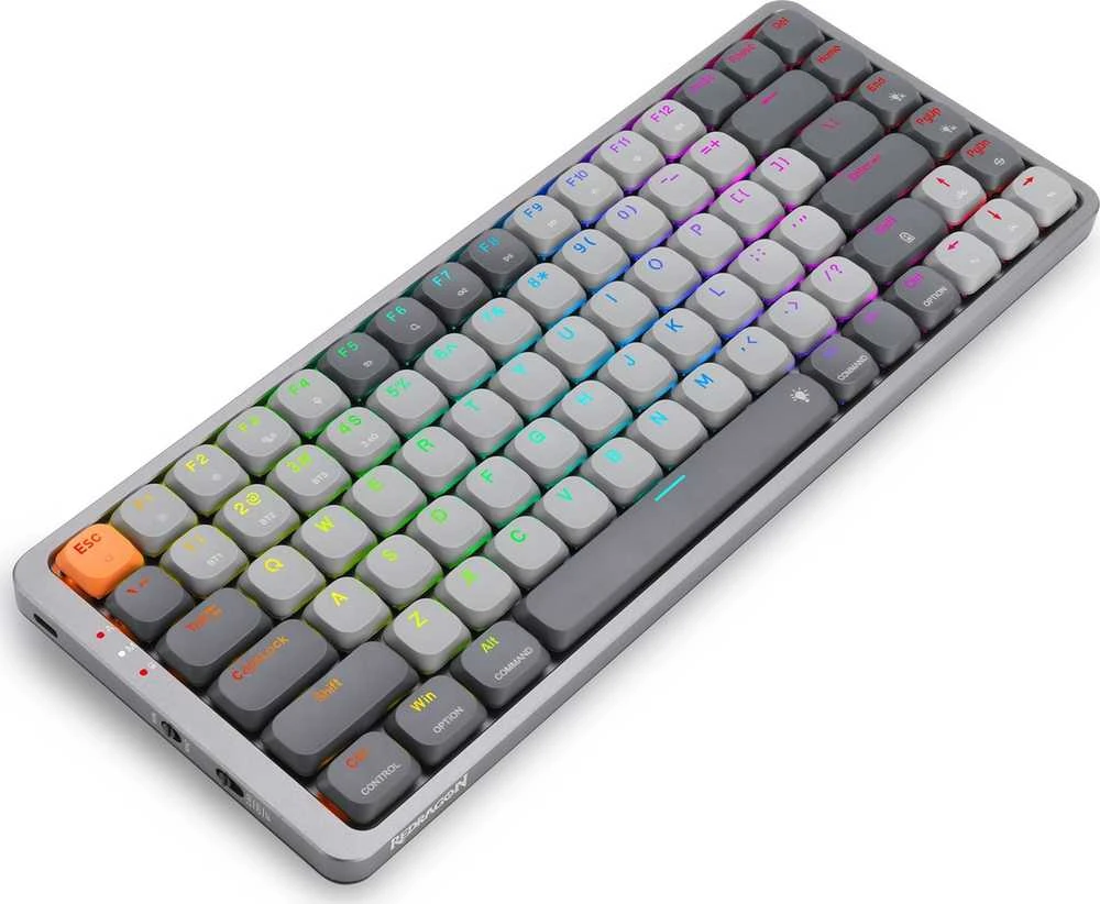 Klaviatūra žaidimams Redragon Azure K652GG-RGB-PRO Redragon Mechaninė Raudona Switches belaidė mechaninė su pašvietimu pilka