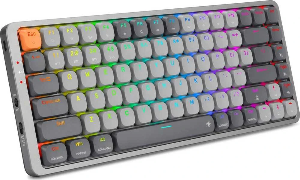 Klaviatūra žaidimams Redragon Azure K652GG-RGB-PRO Redragon Mechaninė Raudona Switches belaidė mechaninė su pašvietimu pilka