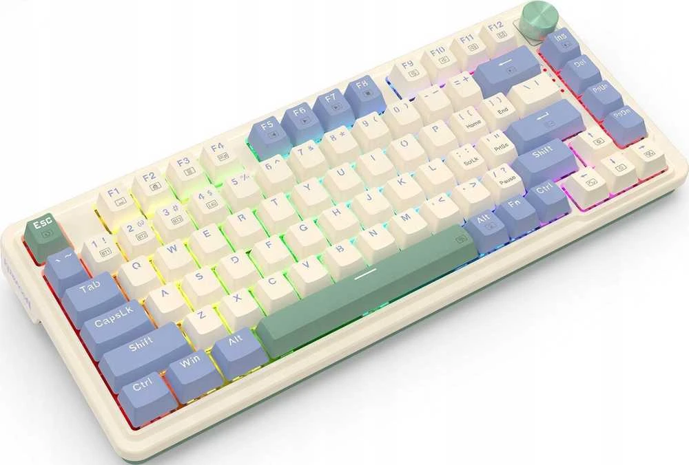 Klaviatūra žaidimams Redragon K673CPG-RGB-PRO UCAL PRO Redragon Mechaninė Raudona Switches belaidė mechaninė su pašvietimu balta