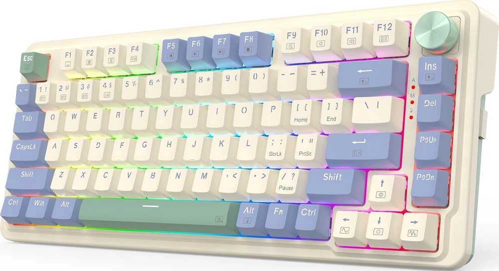 Klaviatūra žaidimams Redragon K673CPG-RGB-PRO UCAL PRO Redragon Mechaninė Raudona Switches belaidė mechaninė su pašvietimu balta
