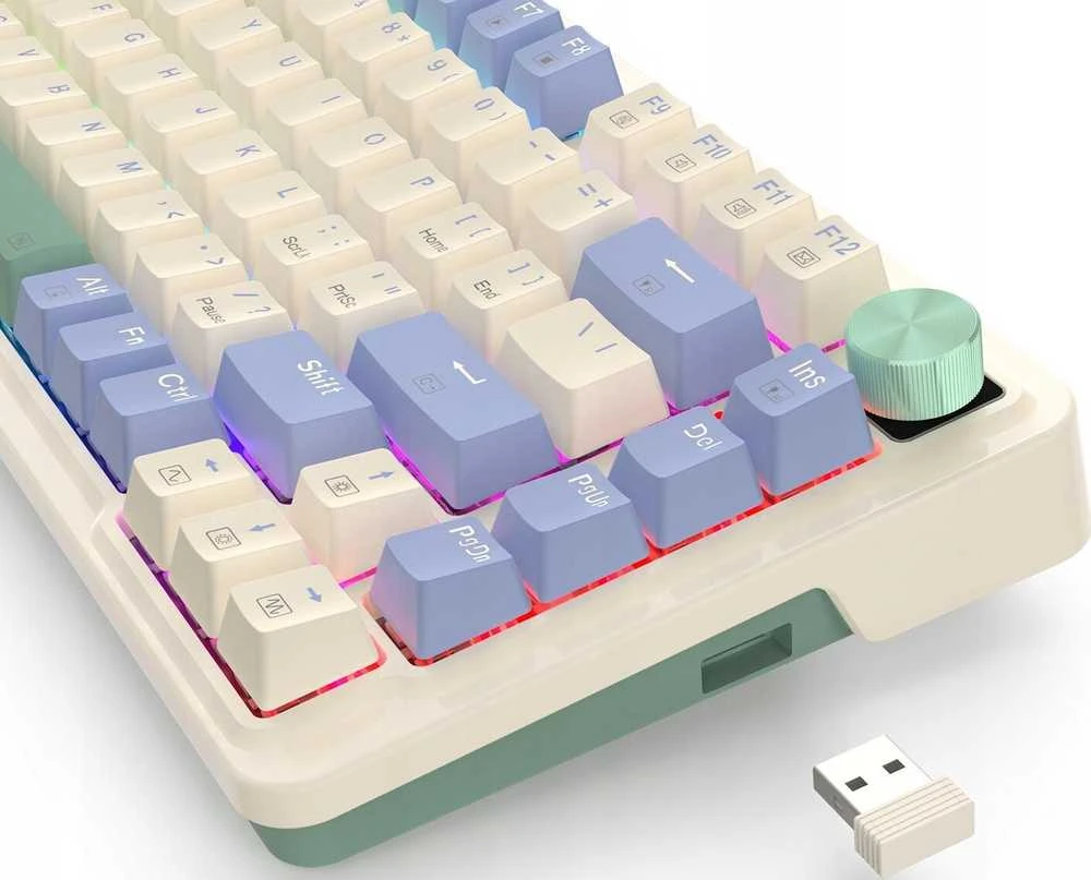 Klaviatūra žaidimams Redragon K673CPG-RGB-PRO UCAL PRO Redragon Mechaninė Raudona Switches belaidė mechaninė su pašvietimu balta