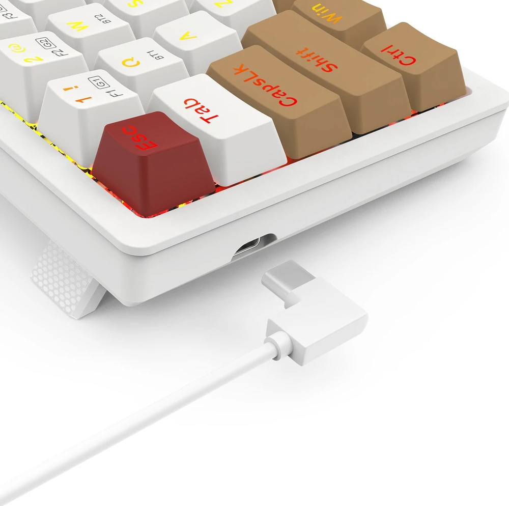 Klaviatūra žaidimams Redragon Rammus K677WLR-RGB-PRO Redragon Mechaninė Brown Switches belaidė mechaninė su pašvietimu ruda