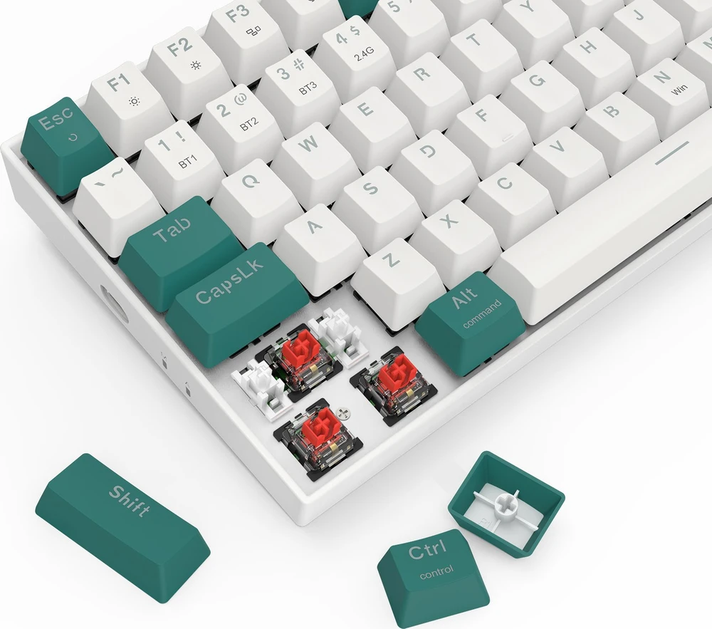 Klaviatūra žaidimams Redragon Singed K678WG-RGB-PRO Redragon Mechaninė Raudona Switches belaidė mechaninė su pašvietimu žalia