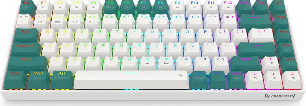 Klaviatūra žaidimams Redragon Singed K678WG-RGB-PRO Redragon Mechaninė Raudona Switches belaidė mechaninė su pašvietimu žalia