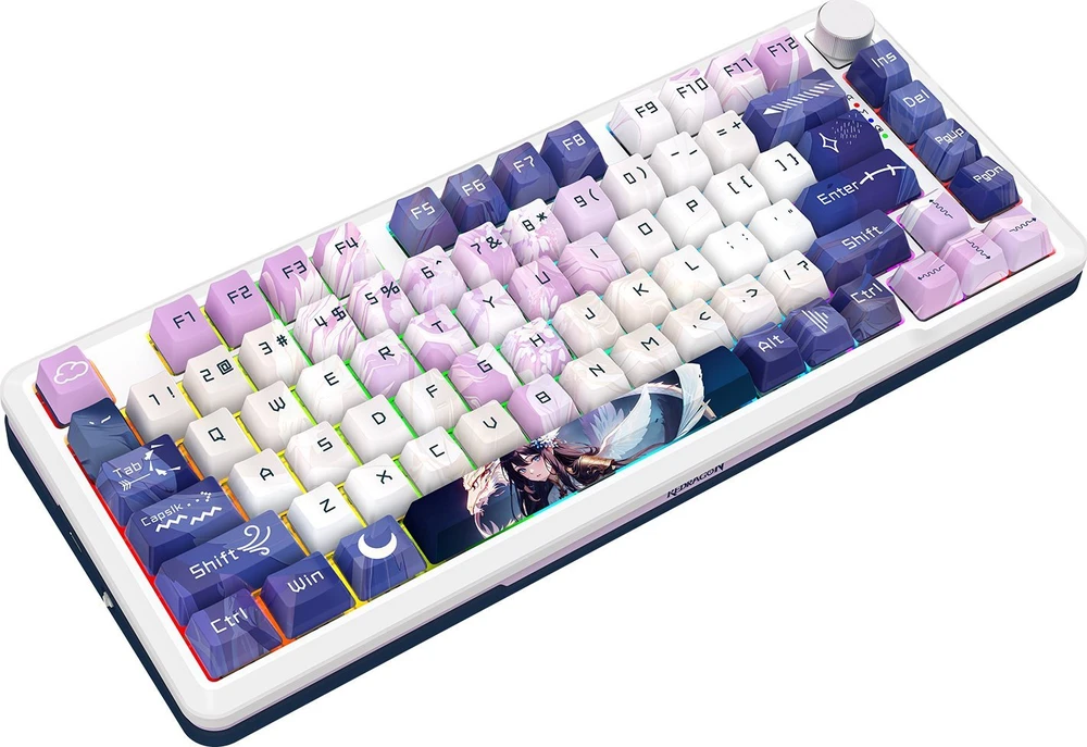 Klaviatūra žaidimams Redragon K681 Dragon Growl belaidė mechaninė su pašvietimu violetinė