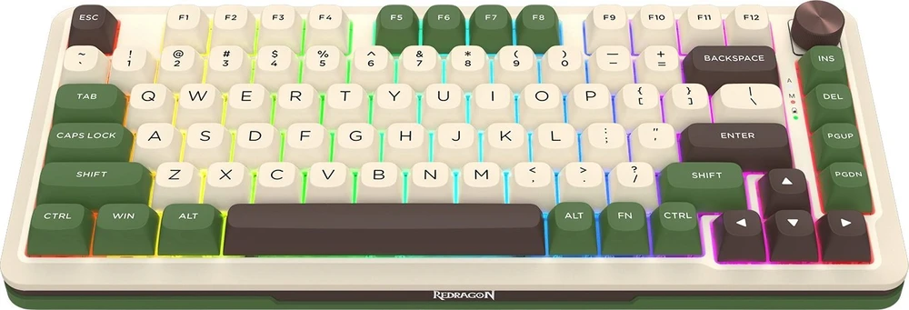 Klaviatūra žaidimams Redragon K681 Dragon Growl belaidė mechaninė su pašvietimu žalia