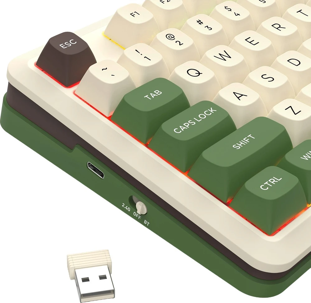 Klaviatūra žaidimams Redragon K681 Dragon Growl belaidė mechaninė su pašvietimu žalia