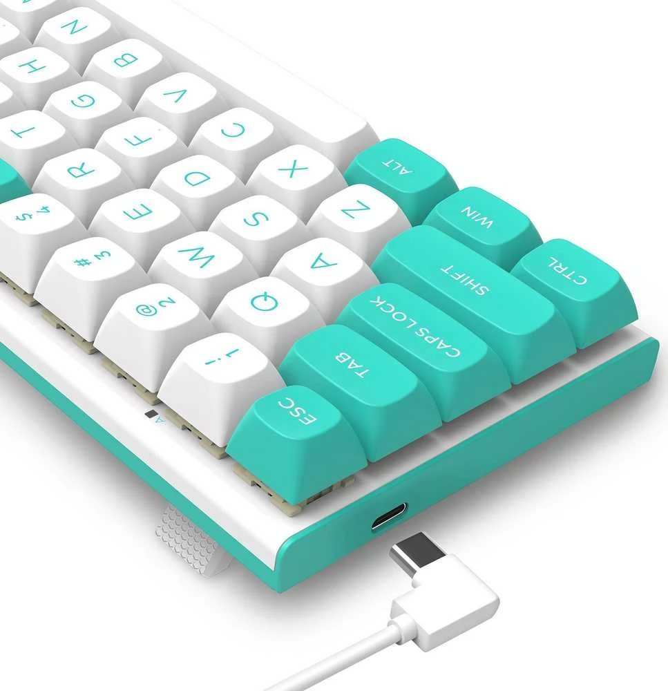 Klaviatūra žaidimams Redragon K683WB RGB FIDD su laidu magnetyczno-mechaninė su pašvietimu balta ir-žalia