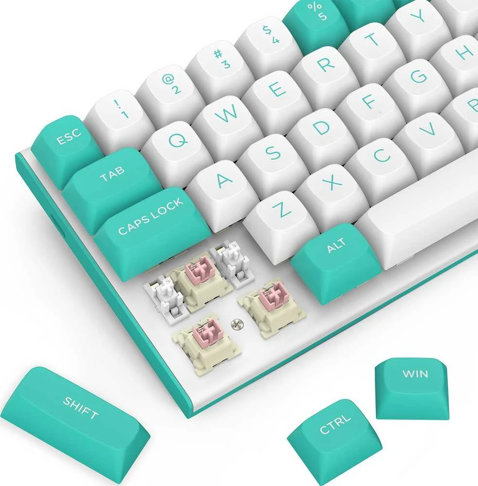 Klaviatūra žaidimams Redragon K683WB RGB FIDD su laidu magnetyczno-mechaninė su pašvietimu balta ir-žalia