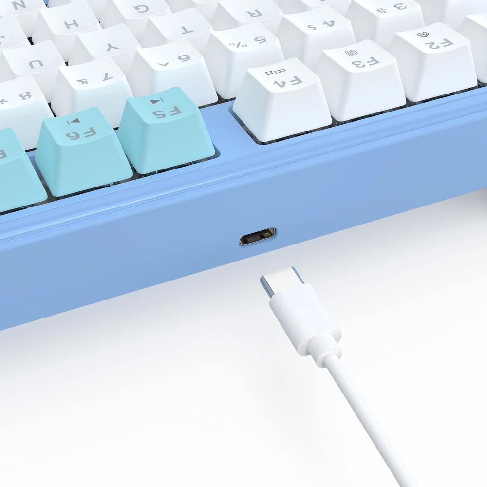 Klaviatūra žaidimams Redragon K707 Mint Mambo su laidu mechaninė su pašvietimu balta