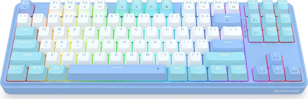 Klaviatūra žaidimams Redragon K707 Mint Mambo su laidu mechaninė su pašvietimu balta