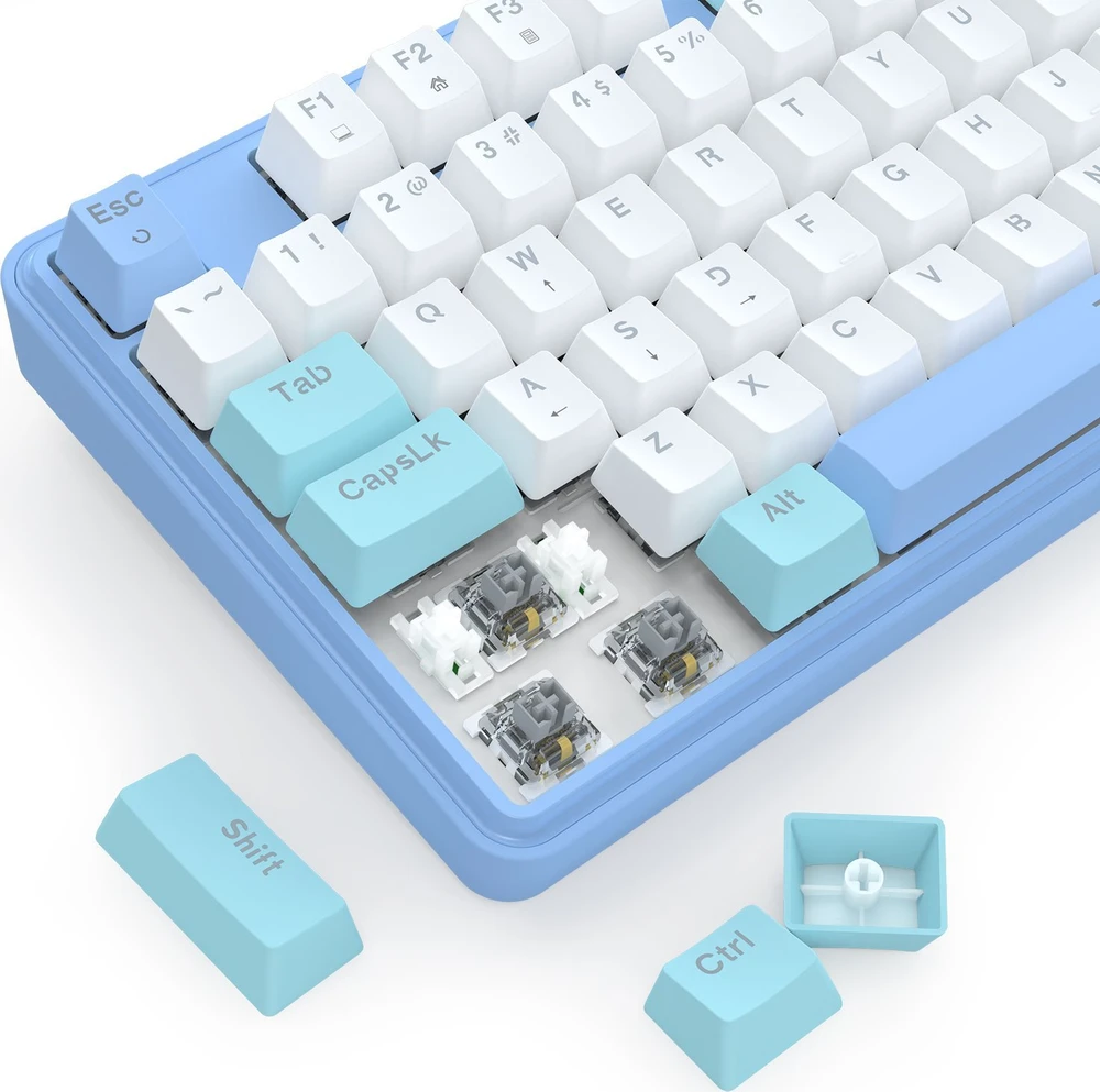 Klaviatūra žaidimams Redragon K707 Mint Mambo su laidu mechaninė su pašvietimu balta