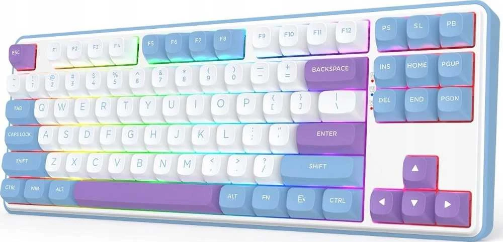 Klaviatūra žaidimams Redragon K707 Mint Mambo belaidė mechaninė su pašvietimu balta