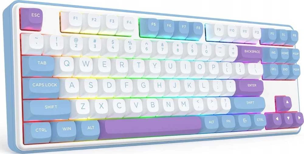 Klaviatūra žaidimams Redragon K707 Mint Mambo belaidė mechaninė su pašvietimu balta
