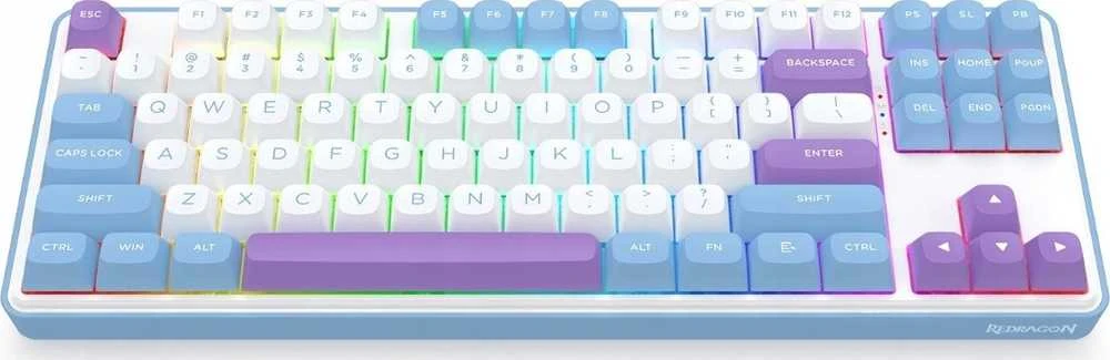 Klaviatūra žaidimams Redragon K707 Mint Mambo belaidė mechaninė su pašvietimu balta