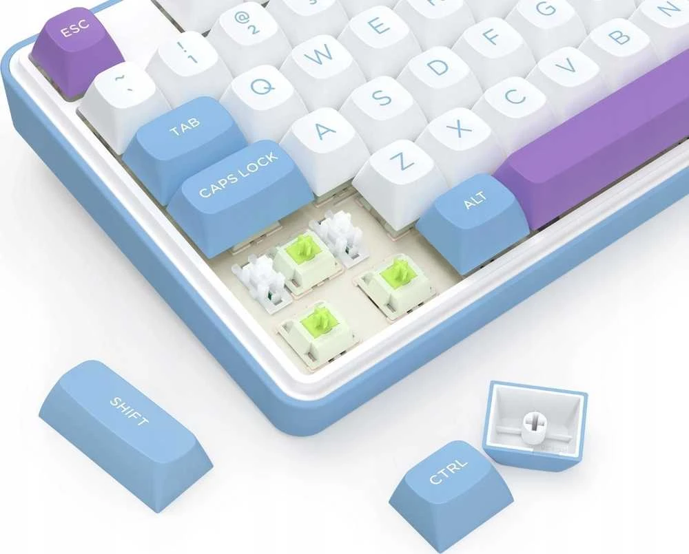 Klaviatūra žaidimams Redragon K707 Mint Mambo belaidė mechaninė su pašvietimu balta