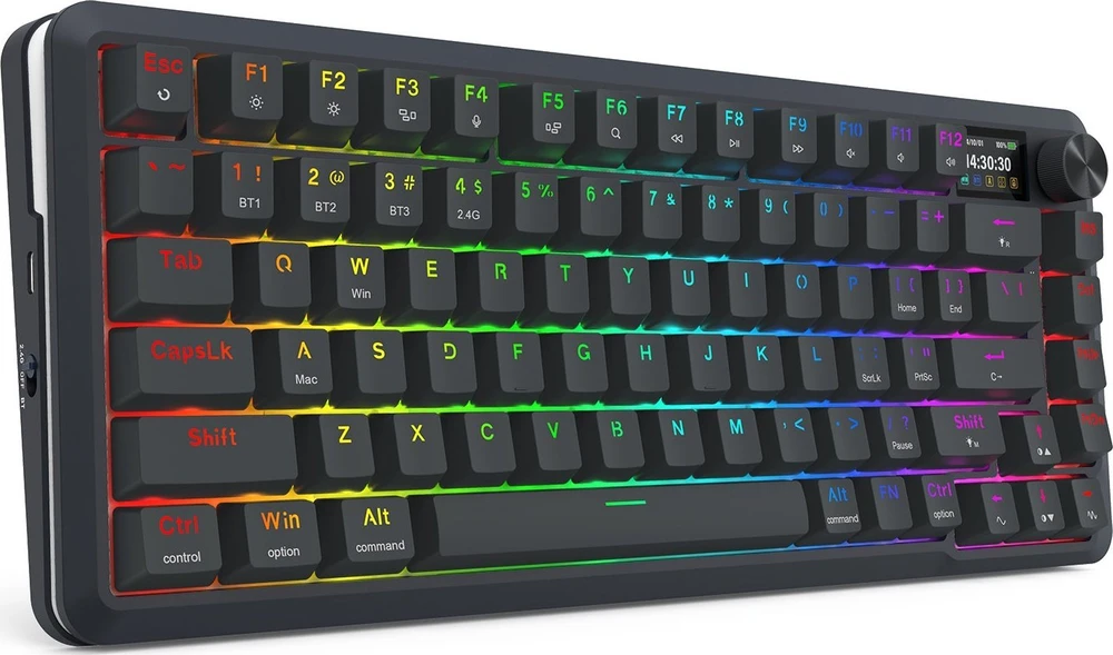 Klaviatūra žaidimams Redragon Flekact K708-RGB-PRO Lion Linear belaidė mechaninė su pašvietimu juoda