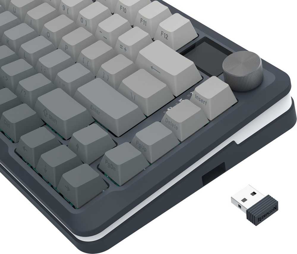 Klaviatūra žaidimams Redragon Flekact K708GG-RGB-PRO Leopard L belaidė mechaninė su pašvietimu pilka