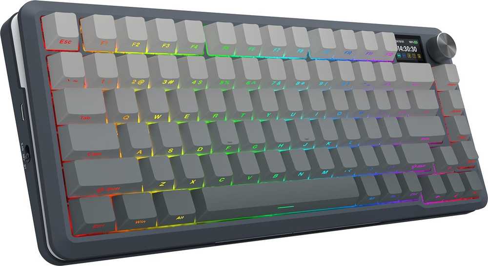 Klaviatūra žaidimams Redragon Flekact K708GG-RGB-PRO Leopard L belaidė mechaninė su pašvietimu pilka