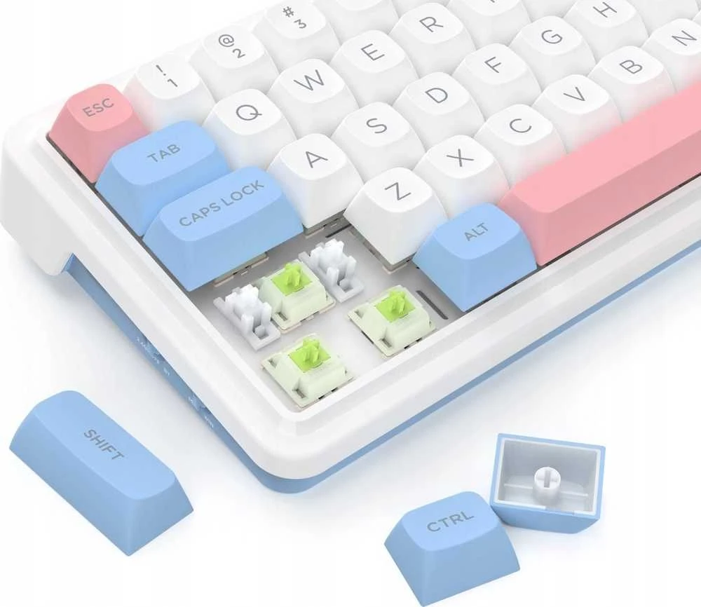 Klaviatūra žaidimams Redragon K709WBP-RGB-PRO Mint Mambo belaidė mechaninė su pašvietimu balta