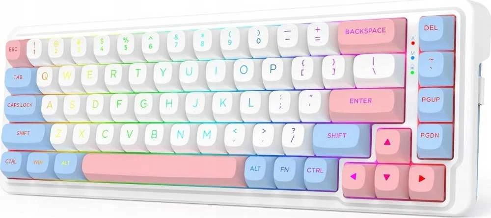 Klaviatūra žaidimams Redragon K709WBP-RGB-PRO Mint Mambo belaidė mechaninė su pašvietimu balta