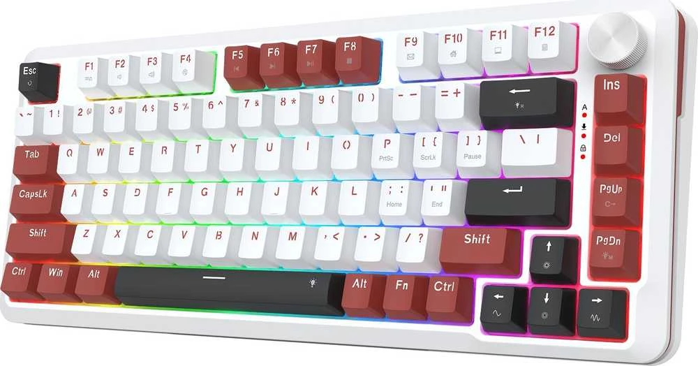 Klaviatūra žaidimams Redragon Stormhunter K721WRB-RGB su laidu magnetyczno-mechaninė su pašvietimu balta