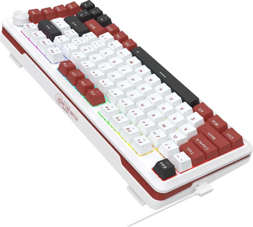 Klaviatūra žaidimams Redragon Stormhunter K721WRB-RGB su laidu magnetyczno-mechaninė su pašvietimu balta