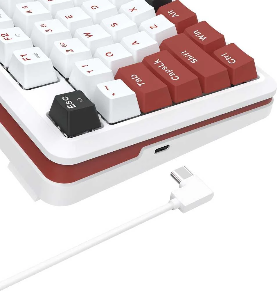 Klaviatūra žaidimams Redragon Stormhunter K721WRB-RGB su laidu magnetyczno-mechaninė su pašvietimu balta