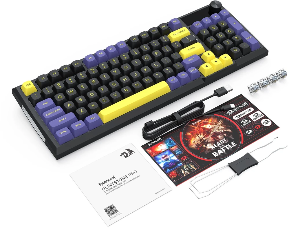 Klaviatūra žaidimams Redragon K725LBY-RGB-PRO Glintstone