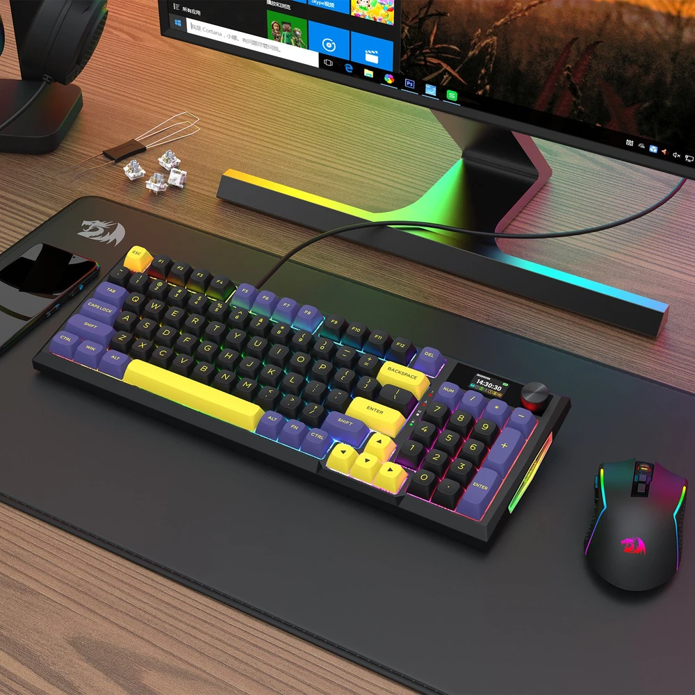 Klaviatūra žaidimams Redragon K725LBY-RGB-PRO Glintstone