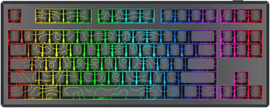 Klaviatūra žaidimams Redragon Uranus Pro K732MC-RGB-PRO Redragon Linear Silky Frost Switches belaidė mechaninė su pašvietimu juoda