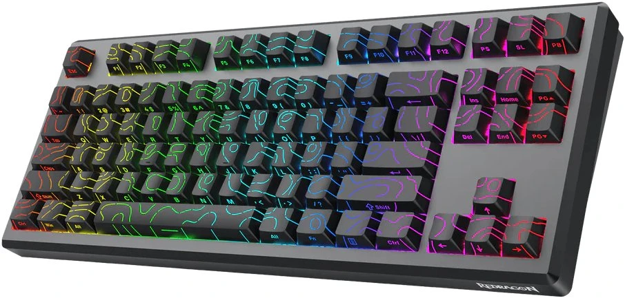 Klaviatūra žaidimams Redragon Uranus Pro K732MC-RGB-PRO Redragon Linear Silky Frost Switches belaidė mechaninė su pašvietimu juoda
