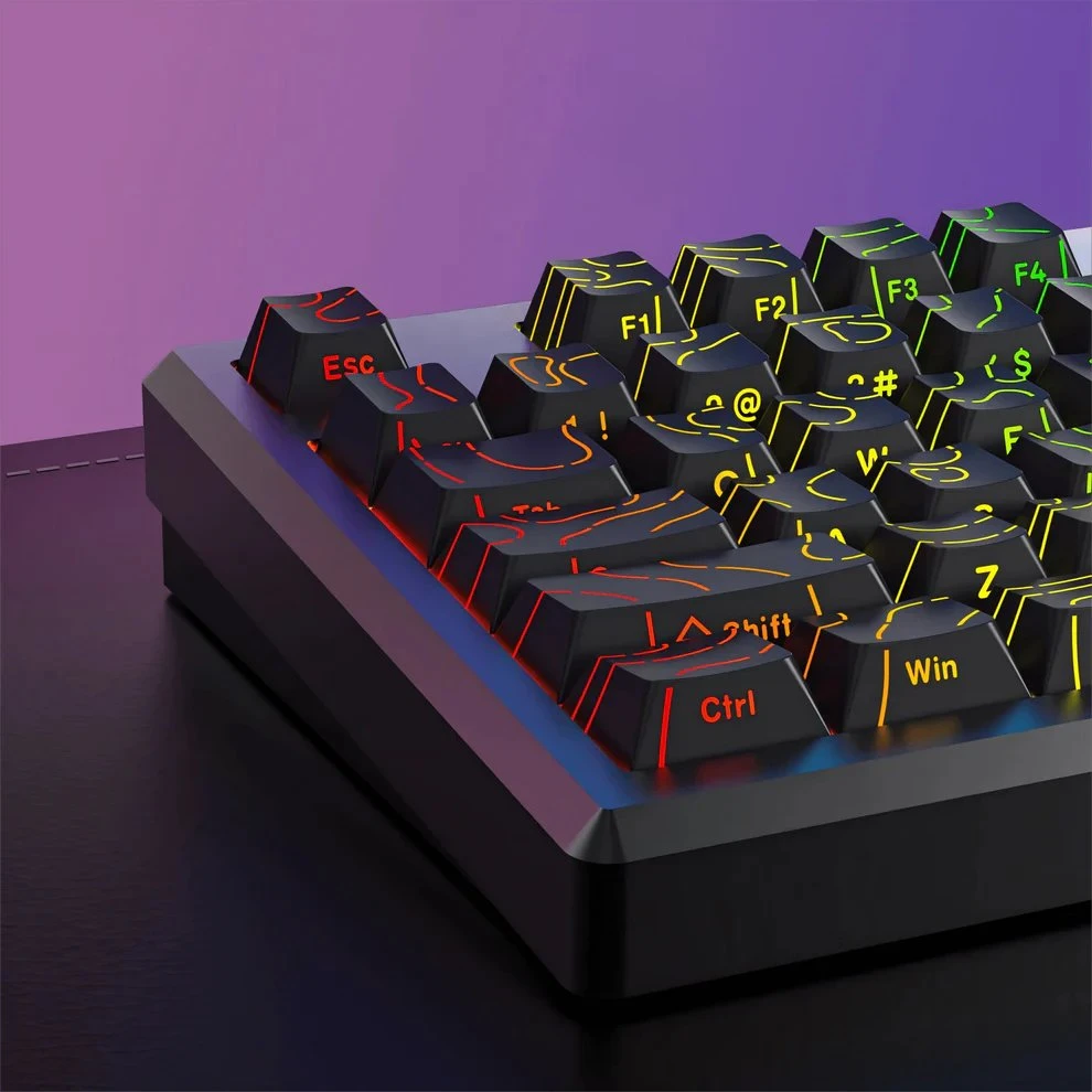 Klaviatūra žaidimams Redragon Uranus Pro K732MC-RGB-PRO Redragon Linear Silky Frost Switches belaidė mechaninė su pašvietimu juoda