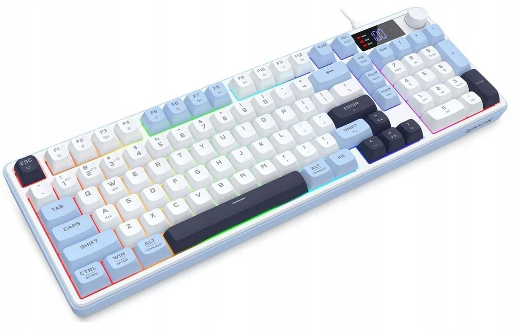 Klaviatūra žaidimams Redragon Aria PRO belaidė membraninė su pašvietimu mėlyna