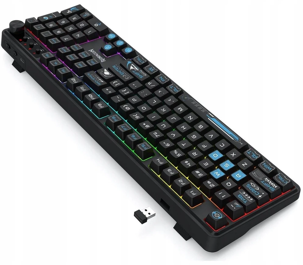 Klaviatūra žaidimams Redragon Volcano K526BB-WL belaidė membraninė su pašvietimu juoda