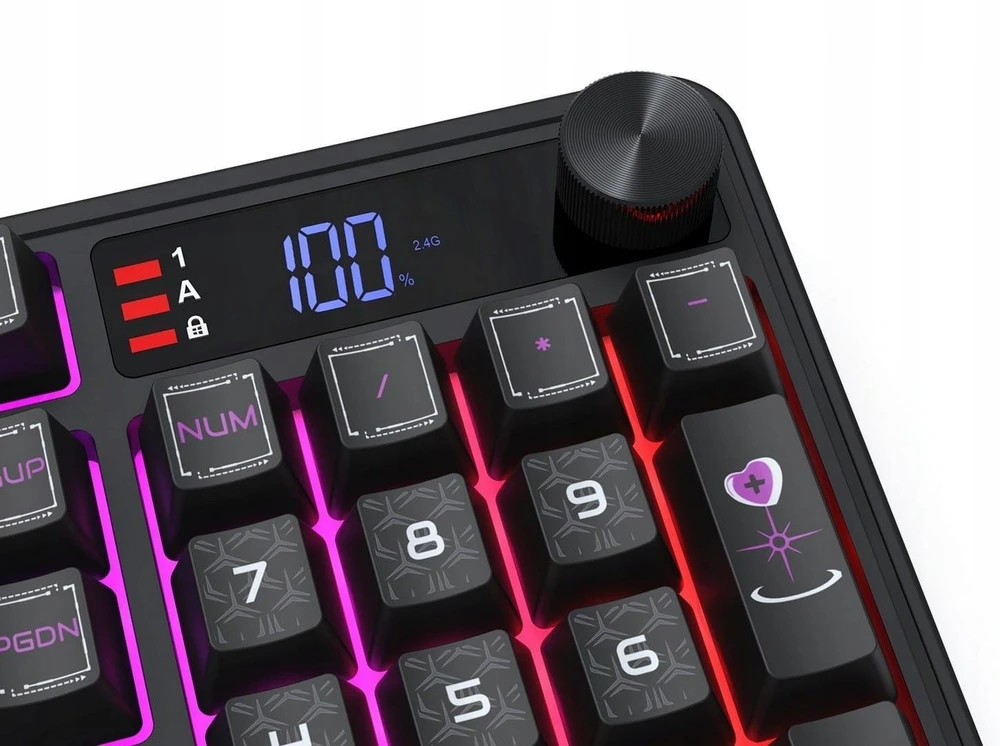 Klaviatūra žaidimams Redragon Volcano K526BP-PRO belaidė membraninė su pašvietimu juoda