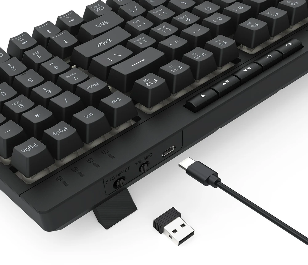 Klaviatūra žaidimams Redragon Shiva 98 Pro K515-Pro belaidė membraninė su pašvietimu juoda