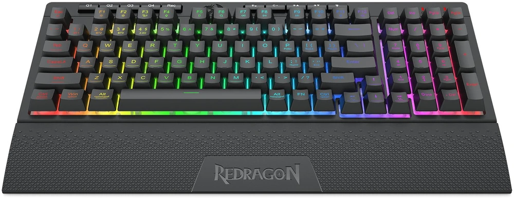 Klaviatūra žaidimams Redragon Shiva 98 Pro K515-Pro belaidė membraninė su pašvietimu juoda