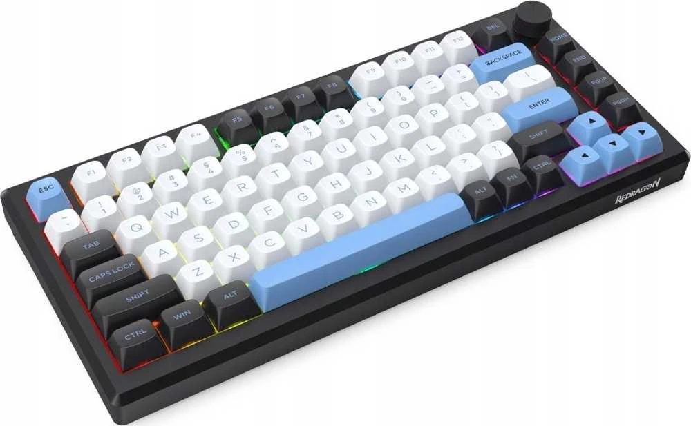 Klaviatūra žaidimams Redragon Uranus Pro 82 K732WLB-RGB-PRO Leopard L belaidė mechaninė su pašvietimu juoda