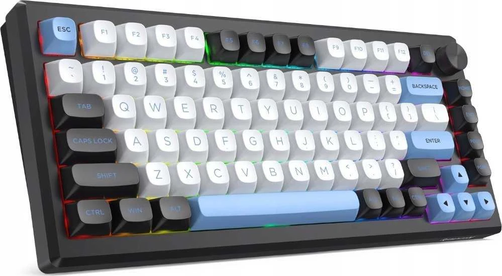 Klaviatūra žaidimams Redragon Uranus Pro 82 K732WLB-RGB-PRO Leopard L belaidė mechaninė su pašvietimu juoda