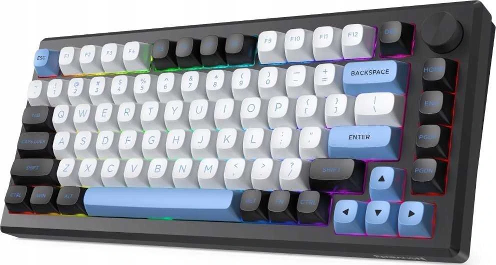 Klaviatūra žaidimams Redragon Uranus Pro 82 K732WLB-RGB-PRO Leopard L belaidė mechaninė su pašvietimu juoda