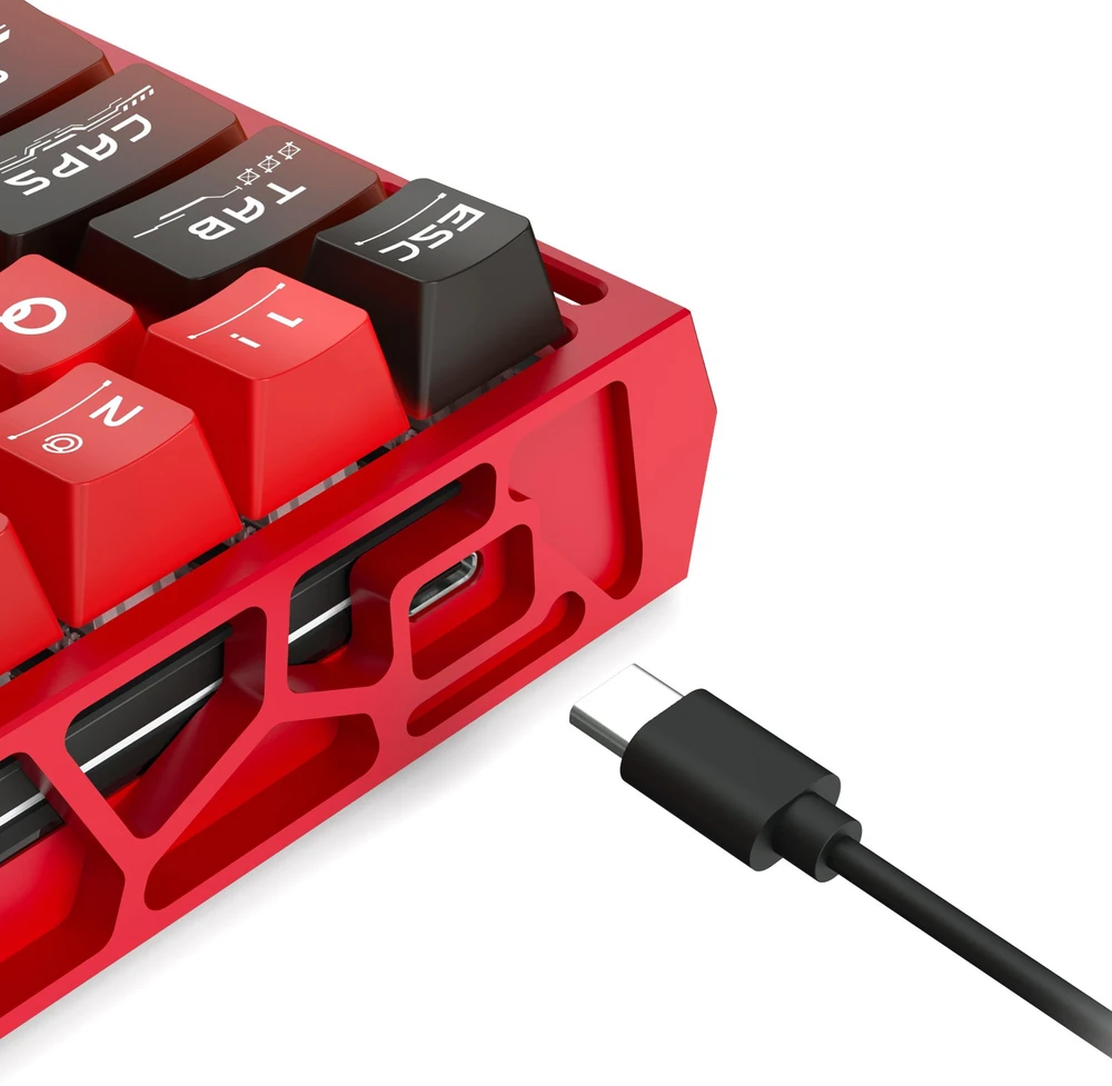 Klaviatūra žaidimams Redragon Venom Redragon Next-GEN UltraMag su laidu magnetyczna su pašvietimu raudona
