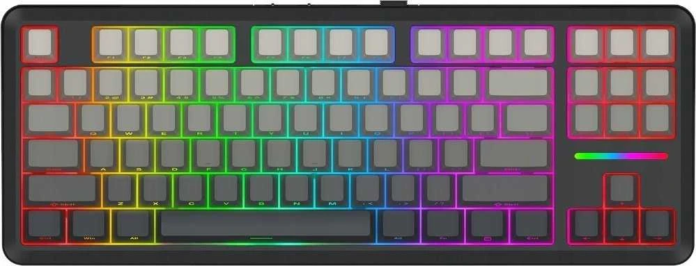 Klaviatūra žaidimams Redragon Wildslash Pro Dragon Growl belaidė mechaninė su pašvietimu pilka