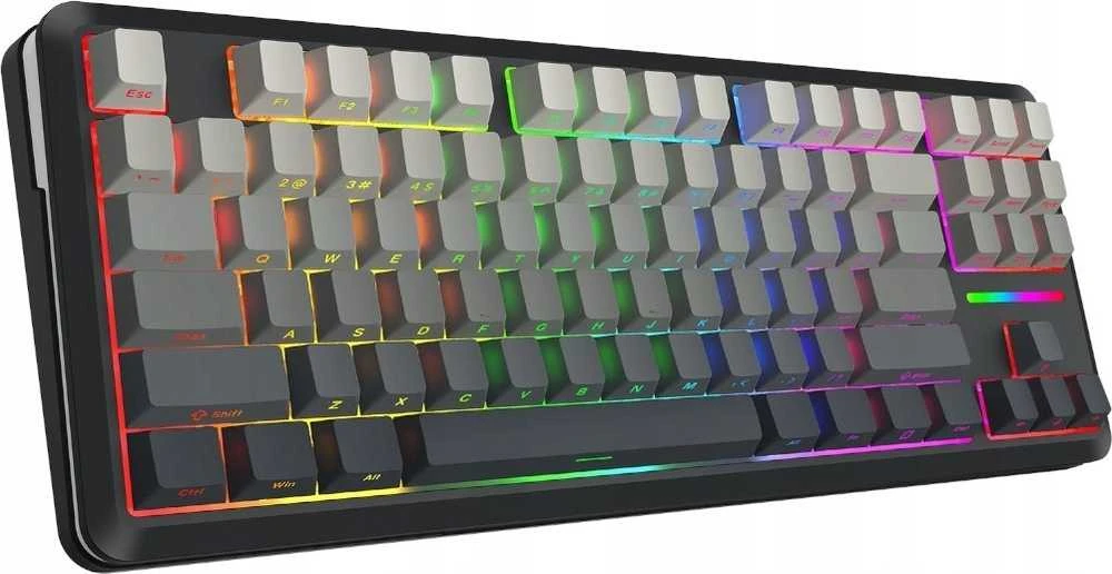 Klaviatūra žaidimams Redragon Wildslash Pro Dragon Growl belaidė mechaninė su pašvietimu pilka