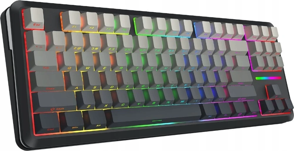 Klaviatūra žaidimams Redragon Wildslash Pro Dragon Growl belaidė mechaninė su pašvietimu pilka