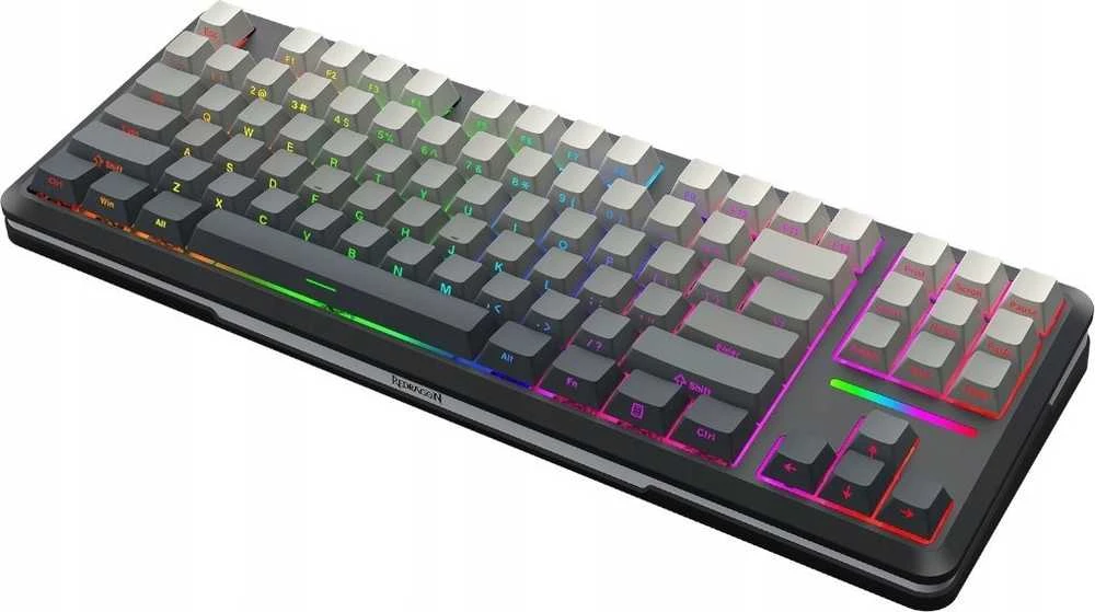 Klaviatūra žaidimams Redragon Wildslash Pro Dragon Growl belaidė mechaninė su pašvietimu pilka