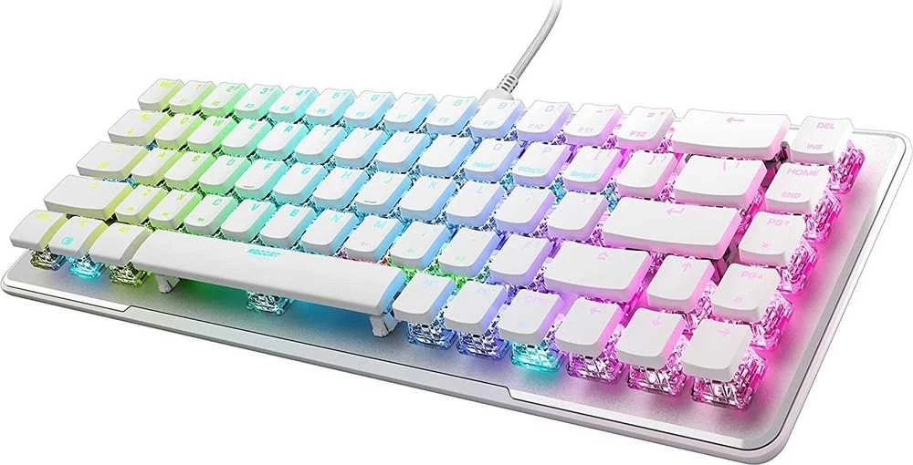 ROCCAT Vulcan II Mini RGB balta mechaninė klaviatūra (US, Raudona switch)
